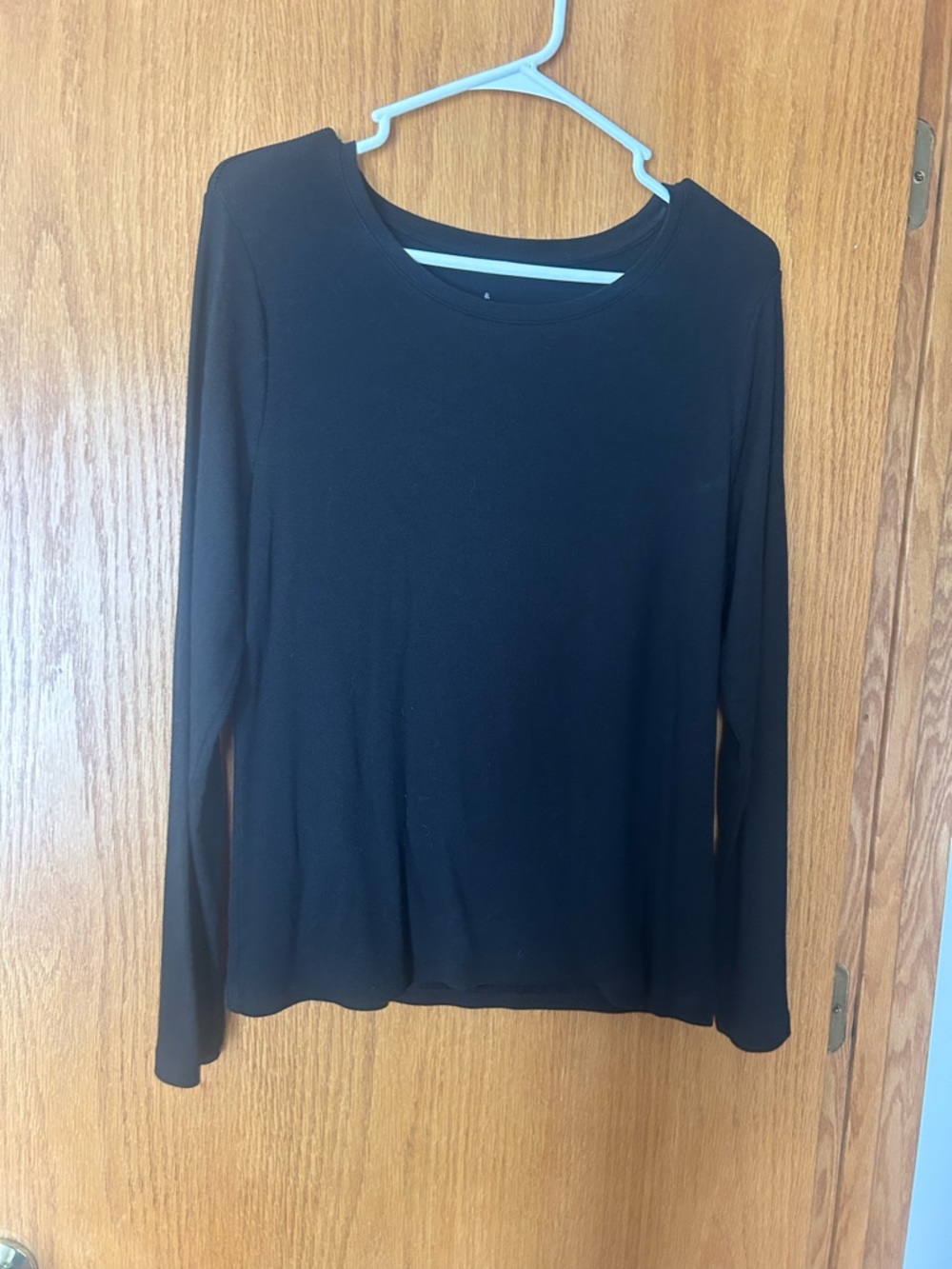 a new day Black Long-Sleeve Crewneck Tee